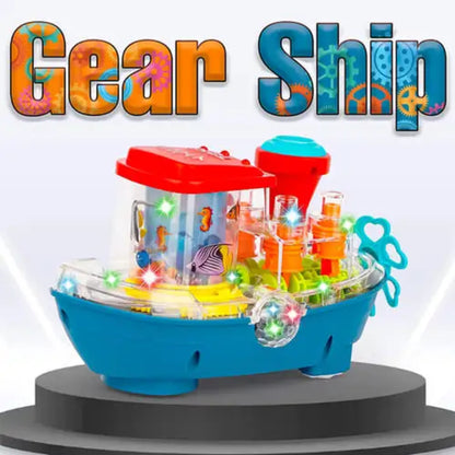 Underwater Symphony Transparent Musical Land Ship Toy With Dazzling Lights